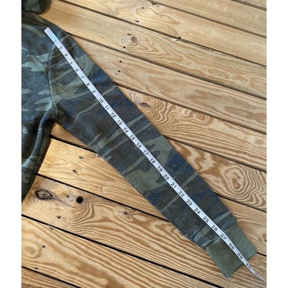 NEW Alternative Earth Kansas Jayhawks Camo Hoodie Size XL Green Full Zip - Picture 9 of 9